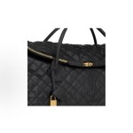 SAINT LAURENT YSL ES quilted vintage travel bag for women in black